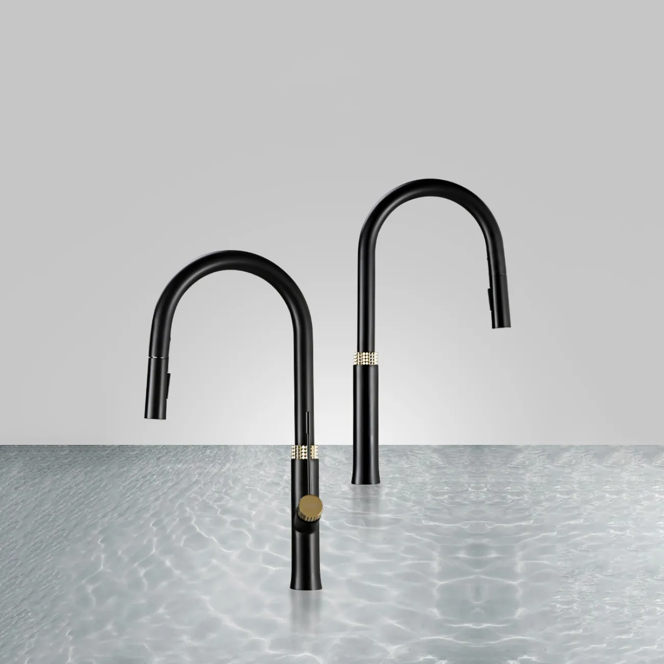 Современный кухонный латунный смарт-смеситель в Хай-тек стиле LaLume MB21134-23 Современный кухонный латунный смарт-смеситель в Хай-тек стиле LaLume MB21134-23