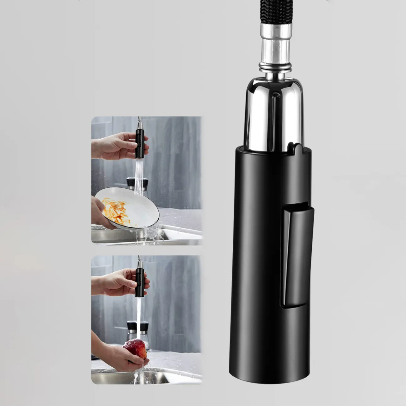 Современный кухонный латунный смарт-смеситель в Хай-тек стиле LaLume MB21134-23 Современный кухонный латунный смарт-смеситель в Хай-тек стиле LaLume MB21134-23