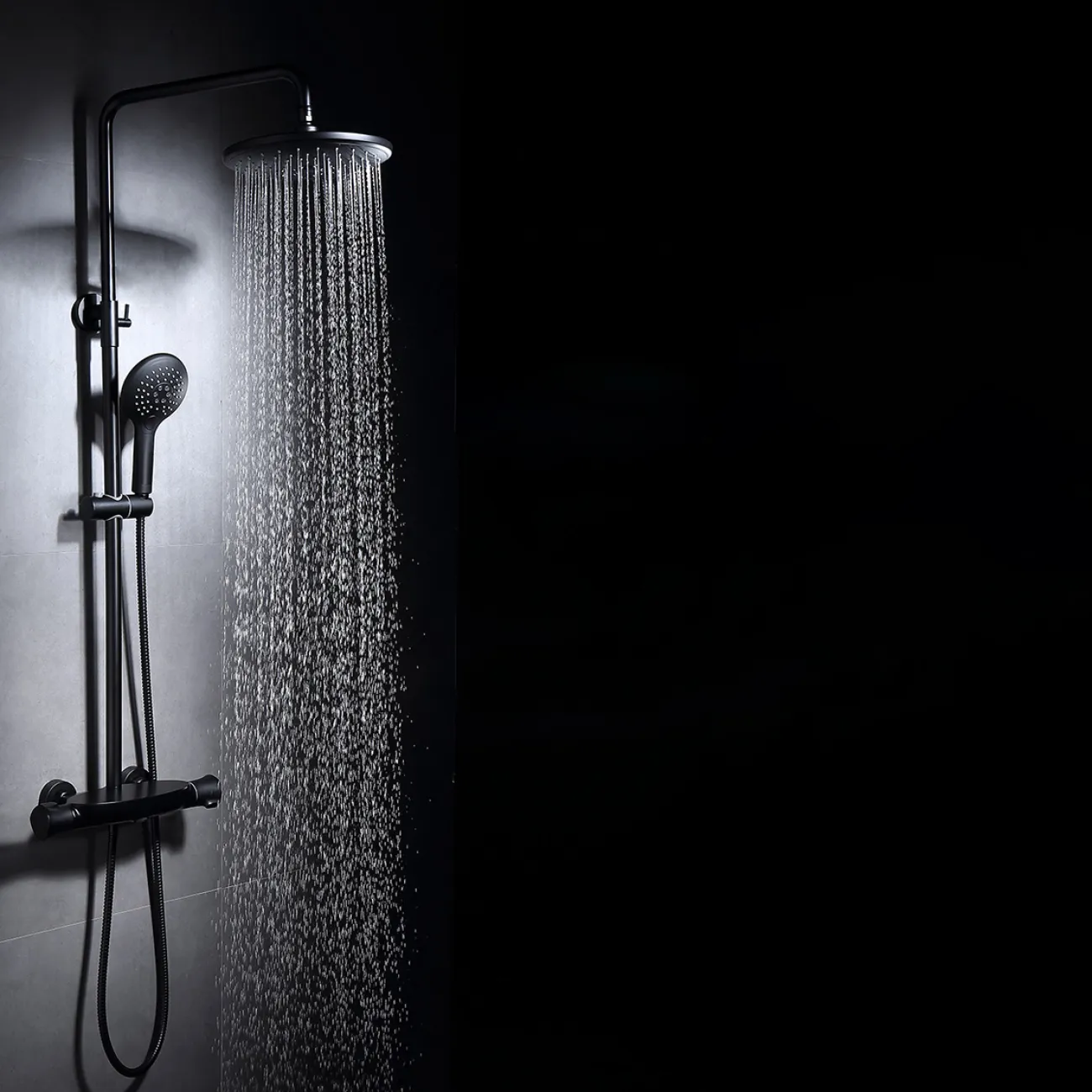 Минималистичный смеситель с тропическим душем для ванной в Скандинавском стиле LaLume MB21137-23