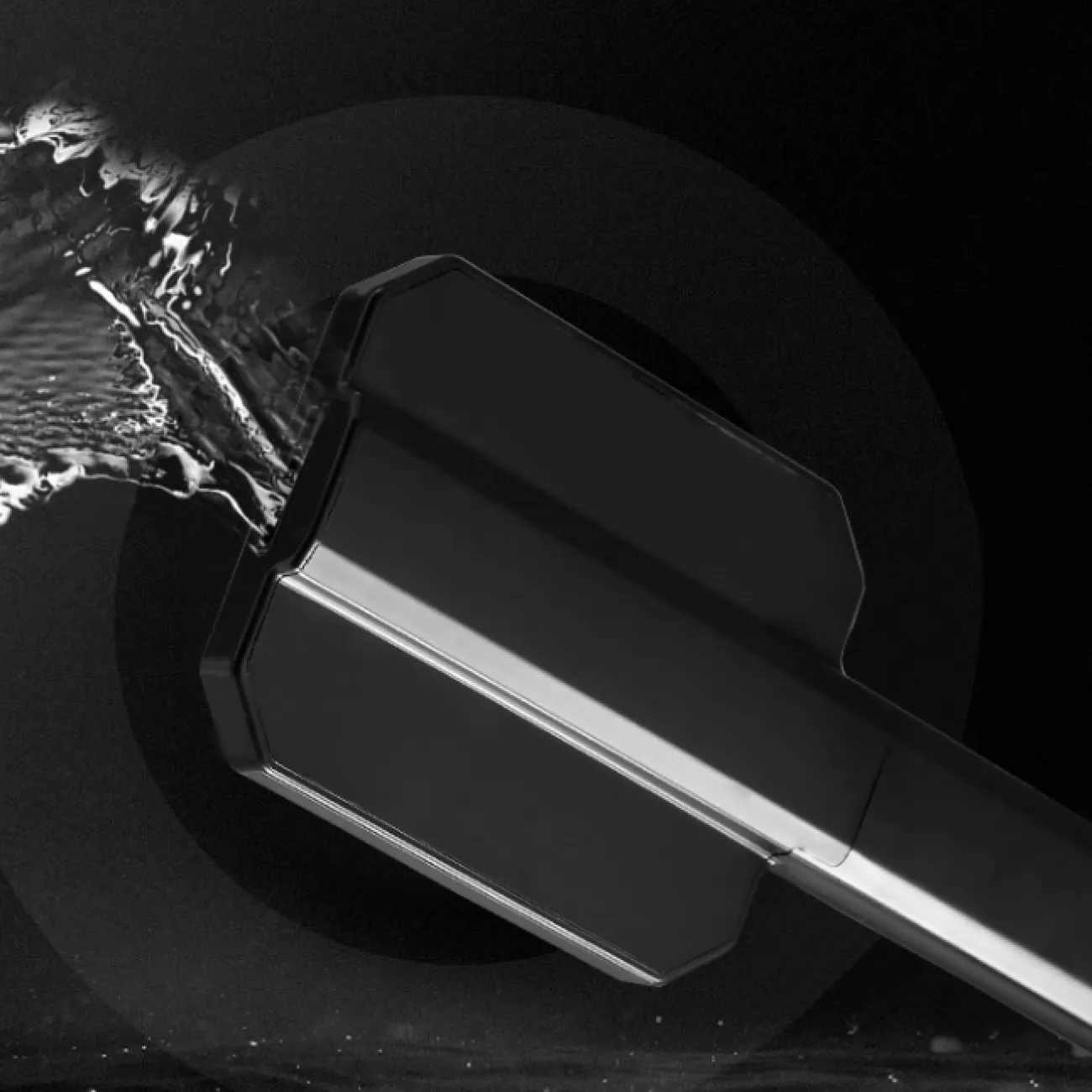 Изящный латунный смеситель с тропическим душем для ванной в Скандинавском стиле LaLume MB21138-23