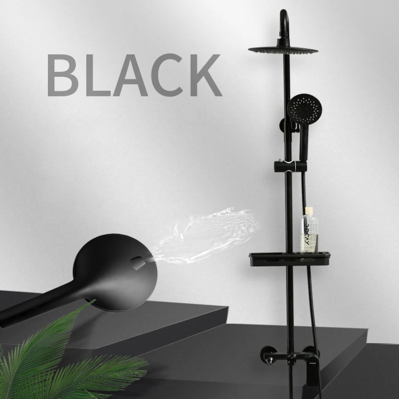 Минималистичный смеситель с тропическим душем для ванной в Современном стиле LaLume MB21141-23