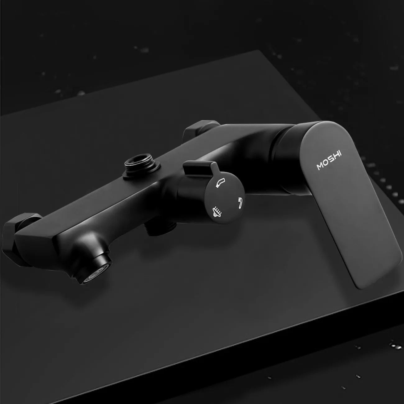 Минималистичный смеситель с тропическим душем для ванной в Современном стиле LaLume MB21141-23