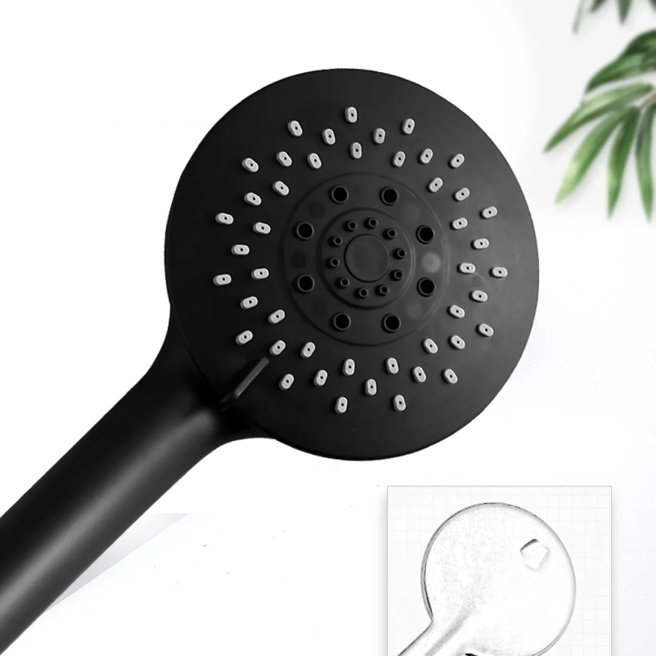 Минималистичный смеситель с тропическим душем для ванной в Современном стиле LaLume MB21141-23