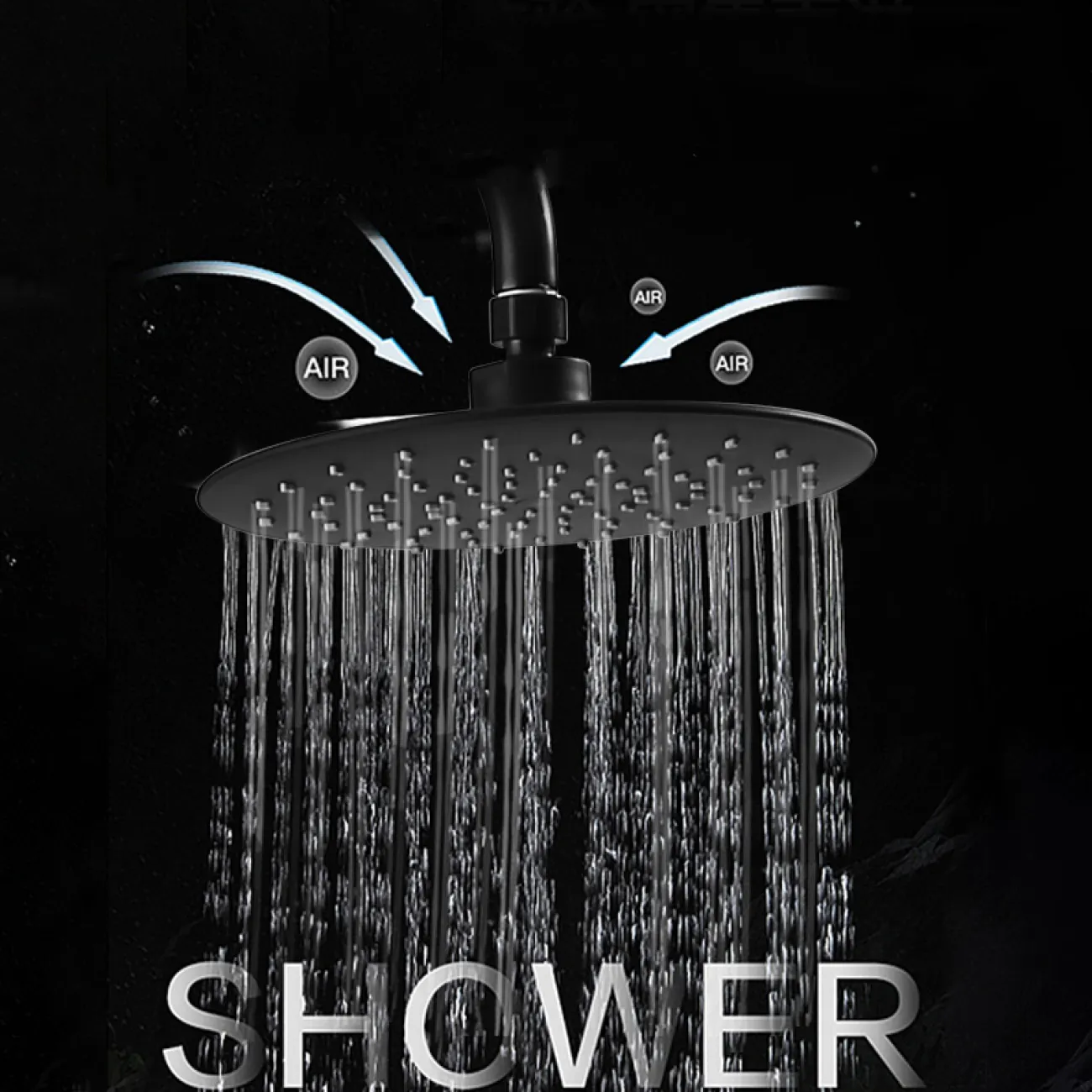 Минималистичный смеситель с тропическим душем для ванной в Современном стиле LaLume MB21141-23