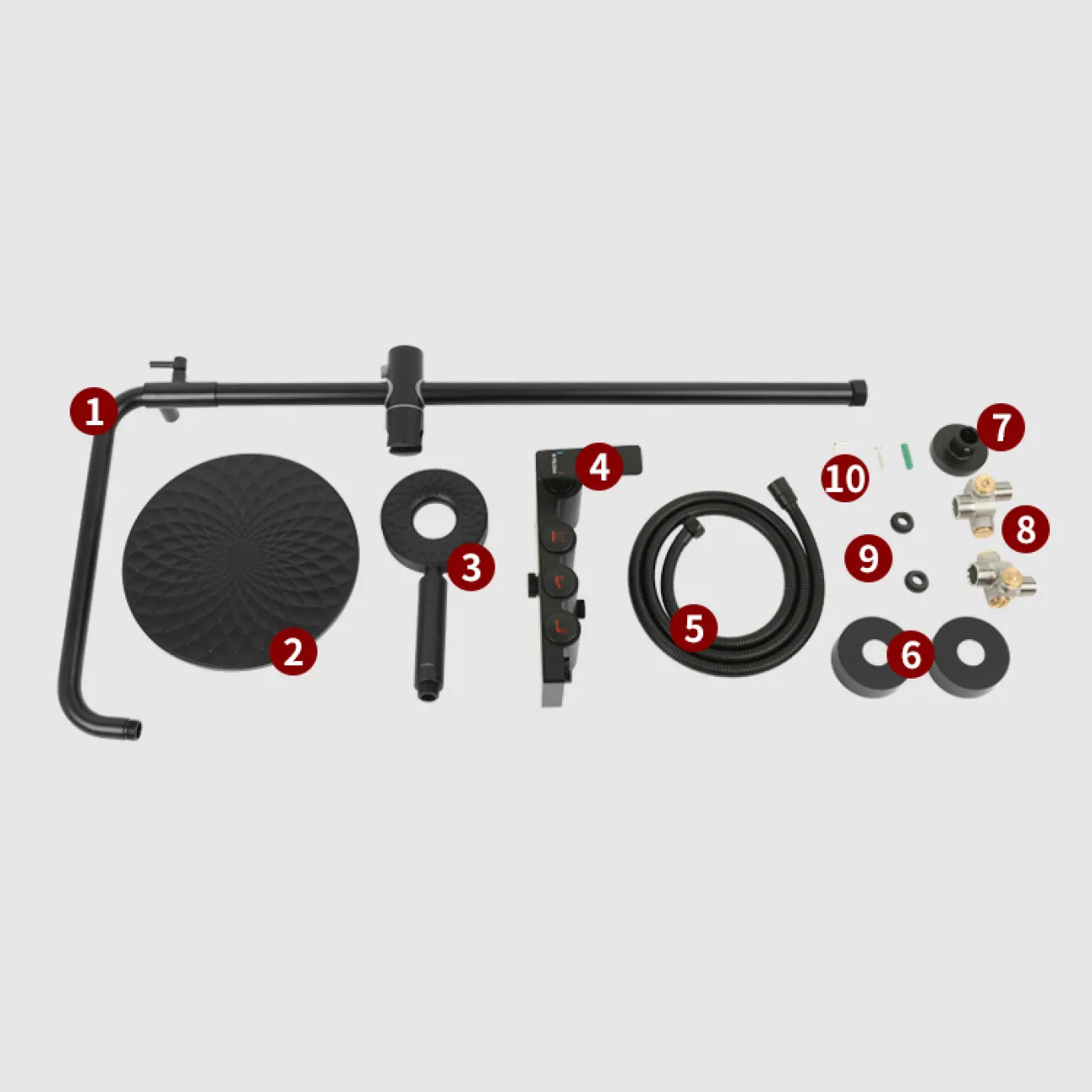 Изящный латунный тропический душ в Скандинавском стиле LaLume MB21144-23