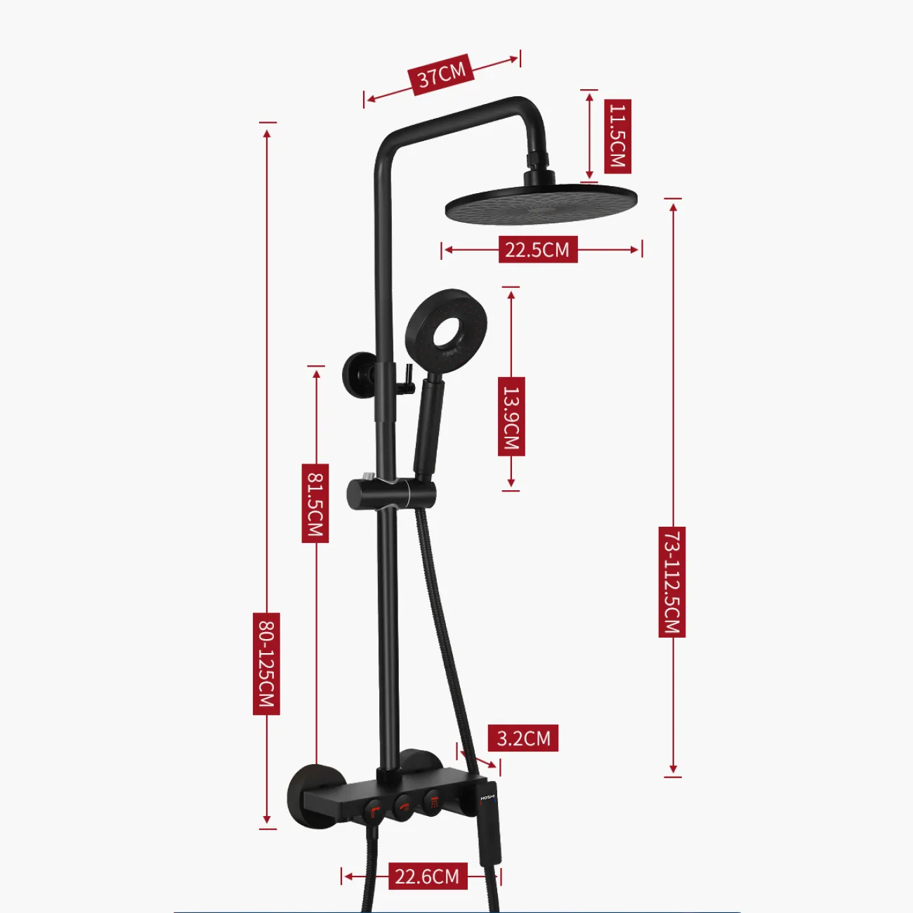 Изящный латунный тропический душ в Скандинавском стиле LaLume MB21144-23