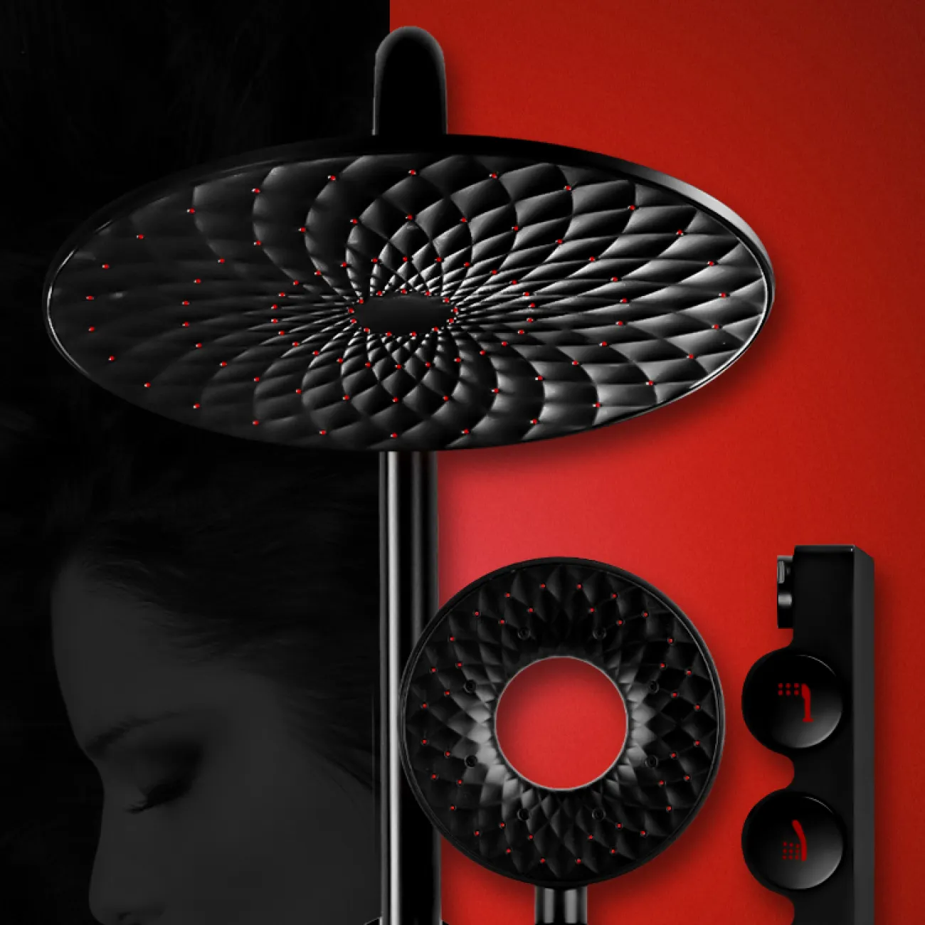 Изящный латунный тропический душ в Скандинавском стиле LaLume MB21144-23