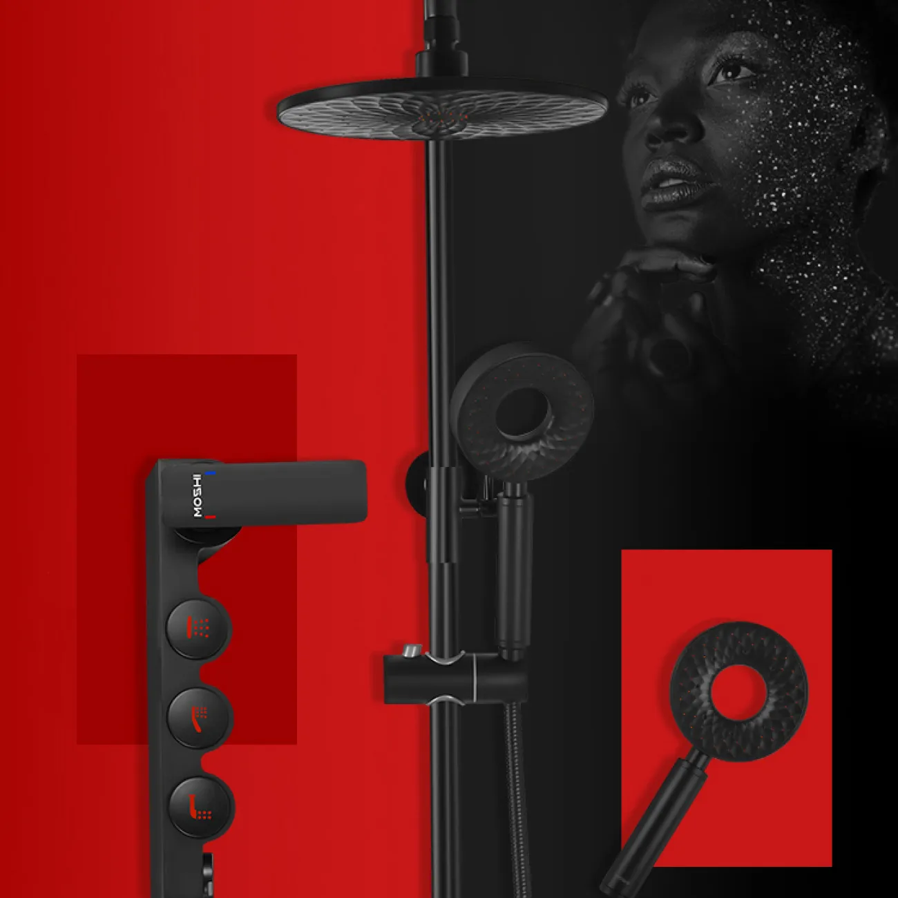 Изящный латунный тропический душ в Скандинавском стиле LaLume MB21144-23