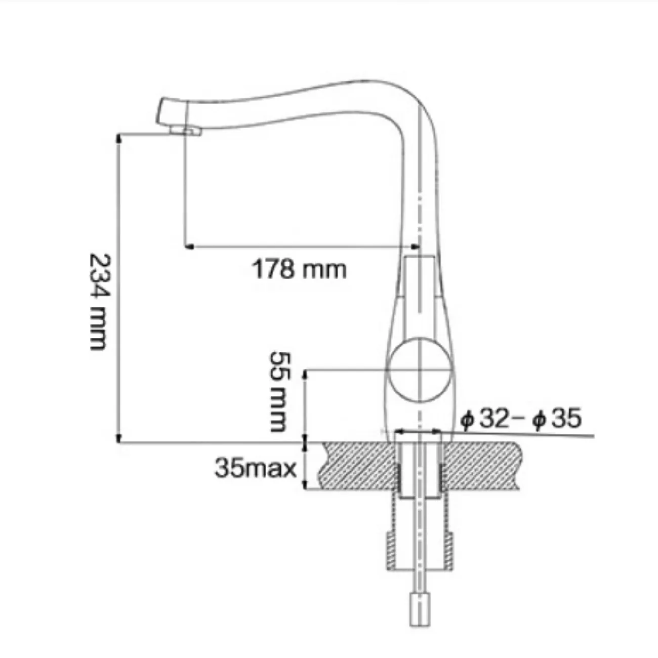 Изящный латунный смеситель для умывальника в Современном стиле LaLume MB21150-23
