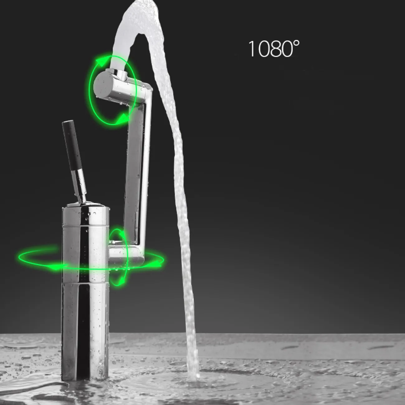 Изысканный латунный смеситель для умывальника в Хай-тек стиле LaLume MB21155-23