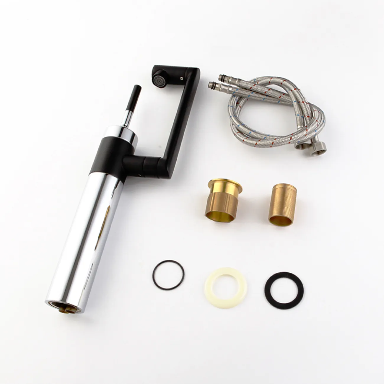 Изысканный латунный смеситель для умывальника в Хай-тек стиле LaLume MB21155-23