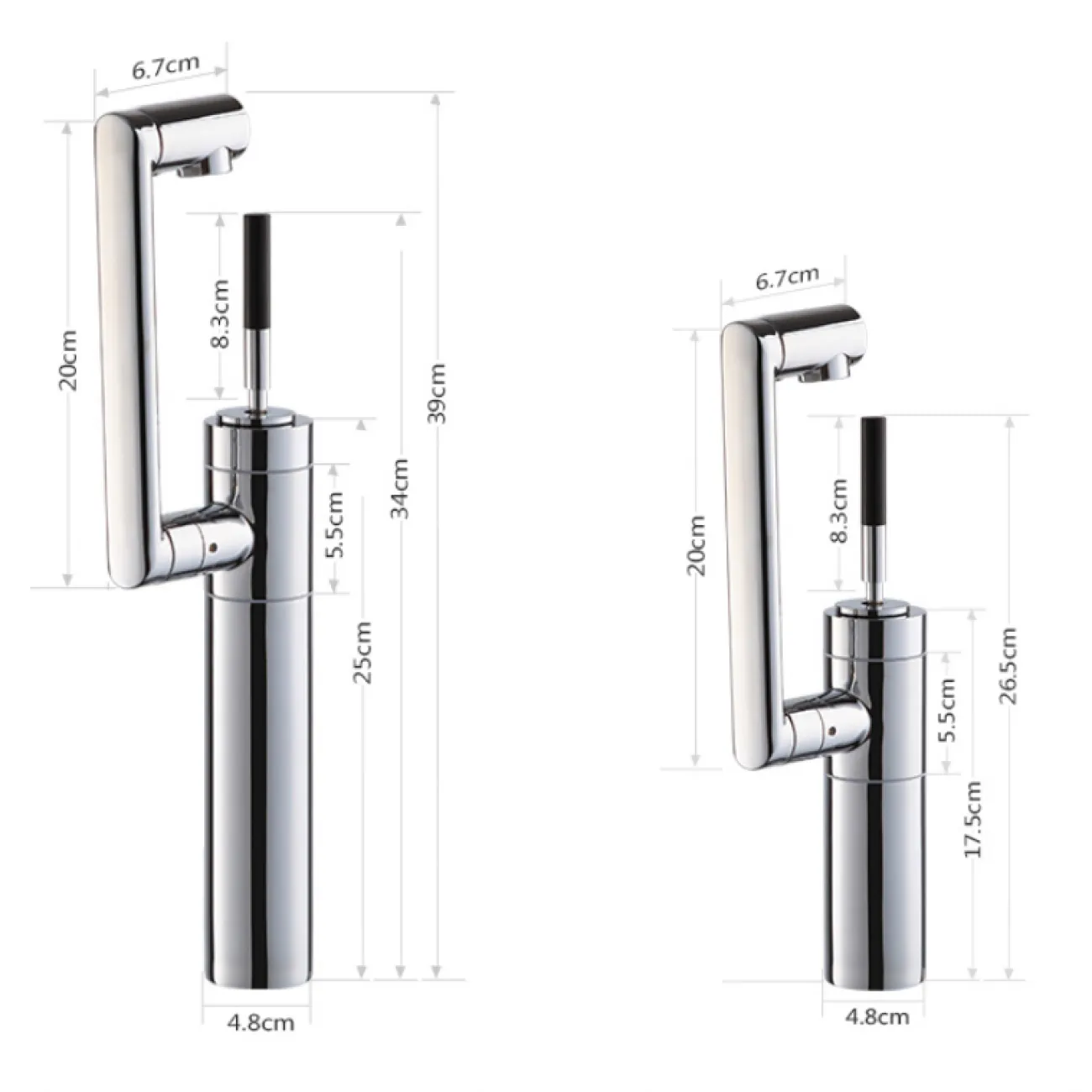 Изысканный латунный смеситель для умывальника в Хай-тек стиле LaLume MB21155-23