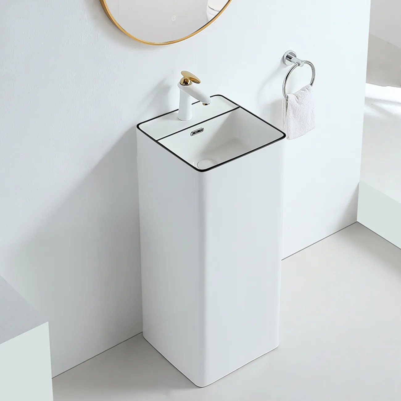 Минималистичный напольный умывальник для ванной комнаты в Современном стиле LaLume MB21157-23