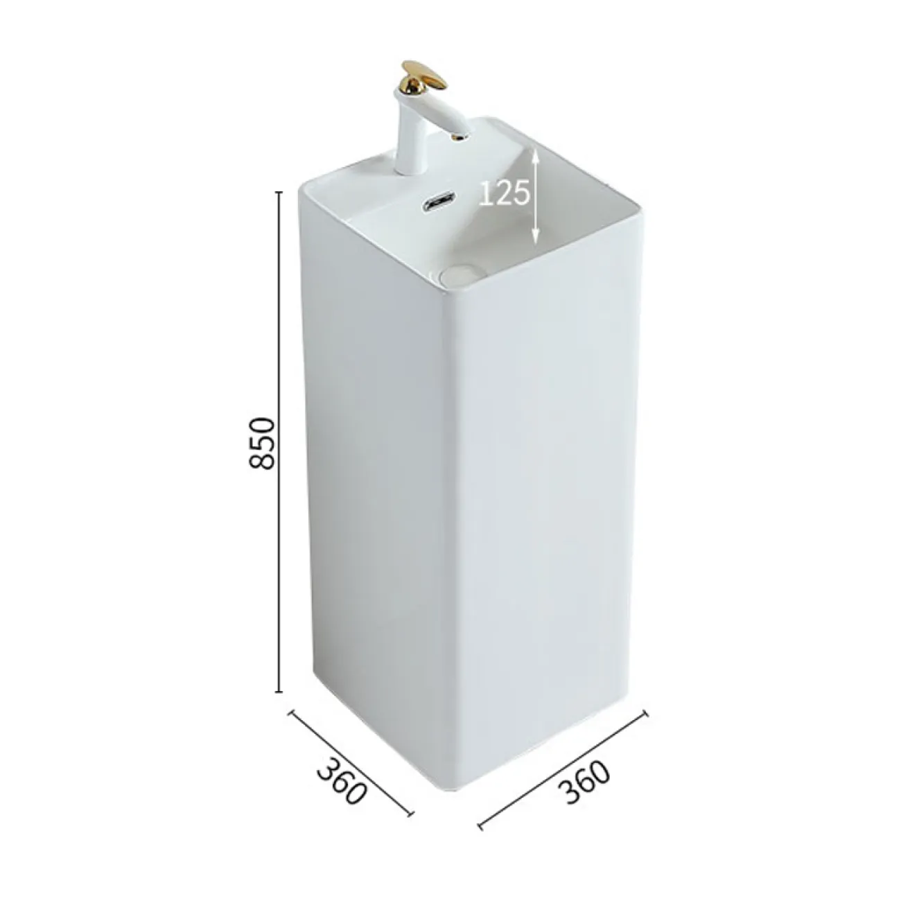 Минималистичный напольный умывальник для ванной комнаты в Современном стиле LaLume MB21157-23
