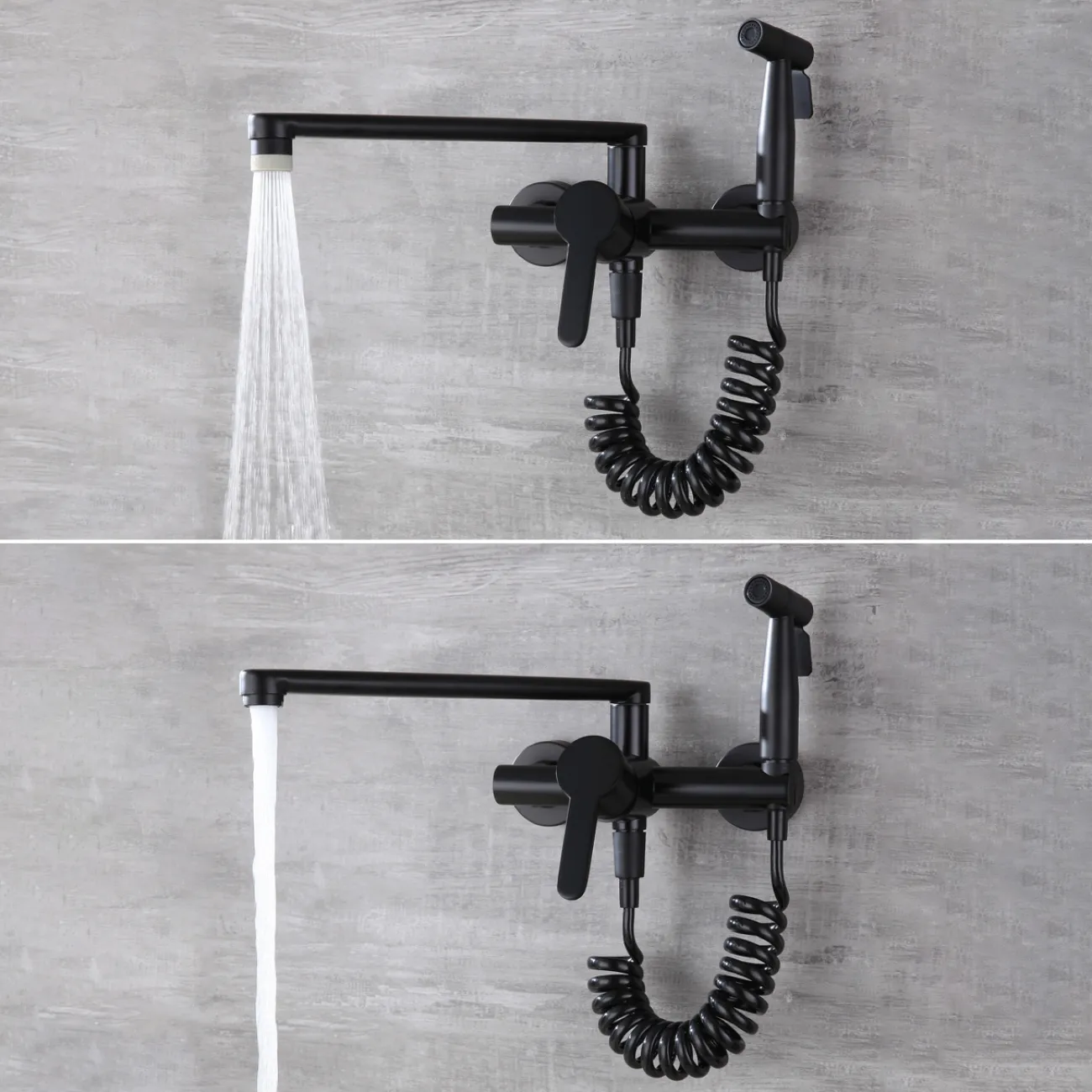 Минималистичный латунный смеситель с душем для ванной в Современном стиле LaLume MB21158-23