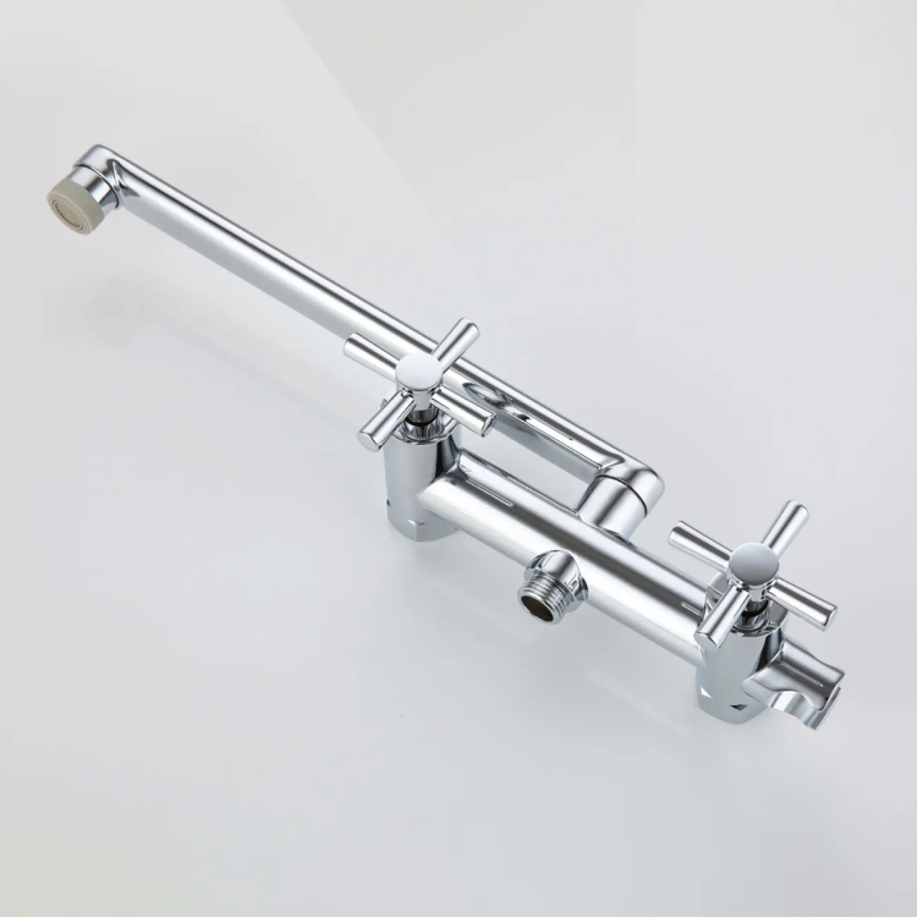 Минималистичный латунный смеситель с душем для ванной в Современном стиле LaLume MB21158-23