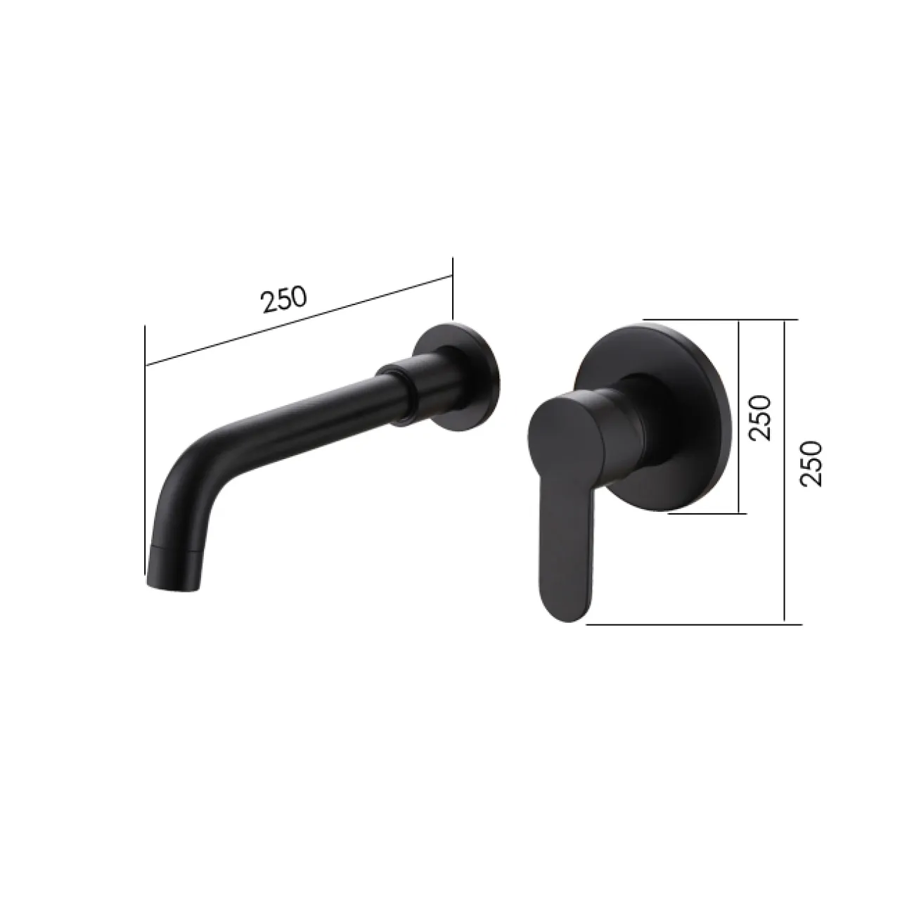 Изящный встраиваемый латунный смеситель для ванной в Современном стиле LaLume MB21159-23