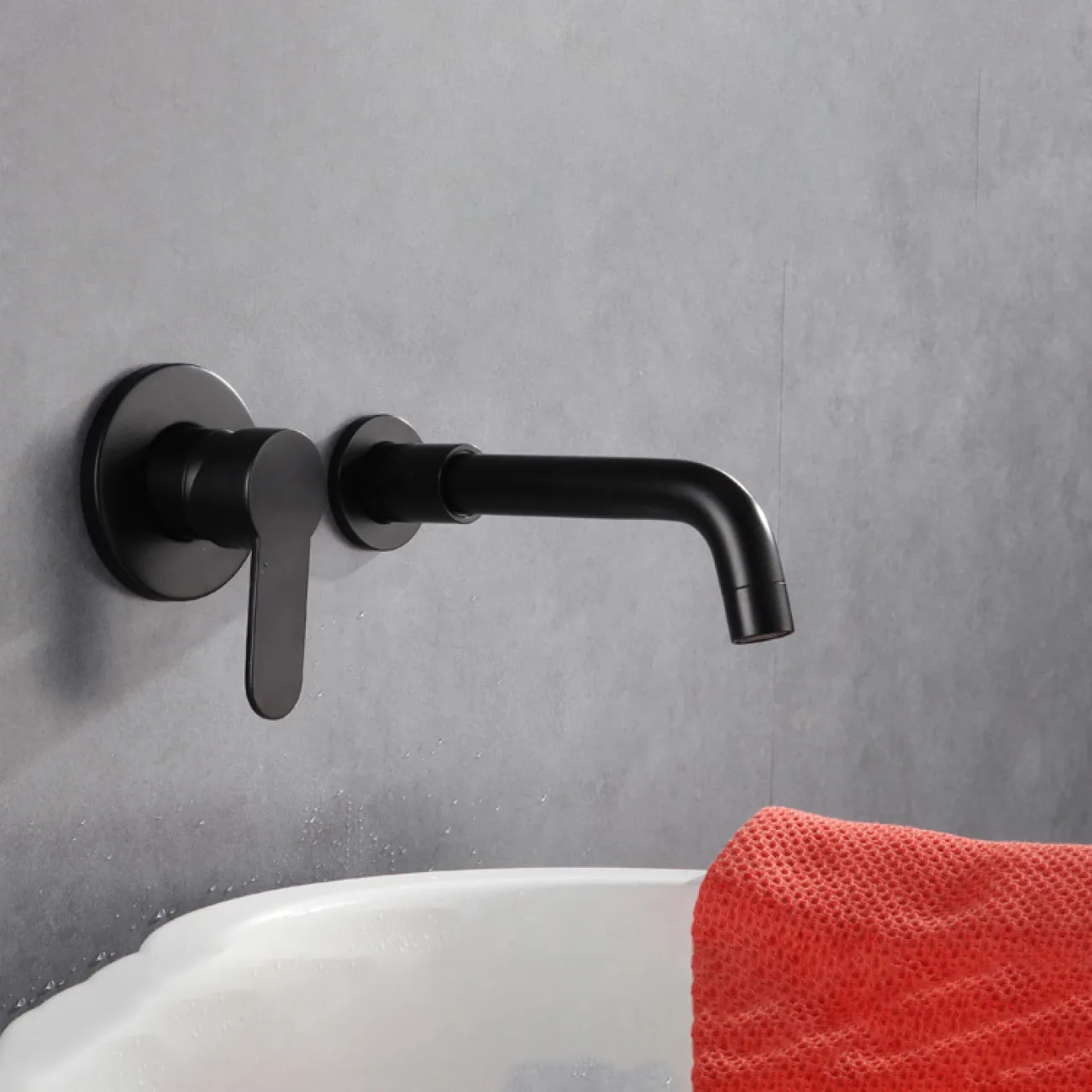 Изящный встраиваемый латунный смеситель для ванной в Современном стиле LaLume MB21159-23