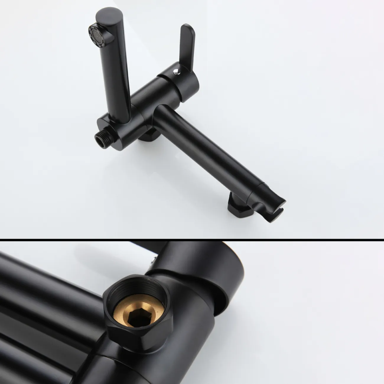 Креативный латунный смеситель с душем для ванной в Современном стиле LaLume MB21160-23