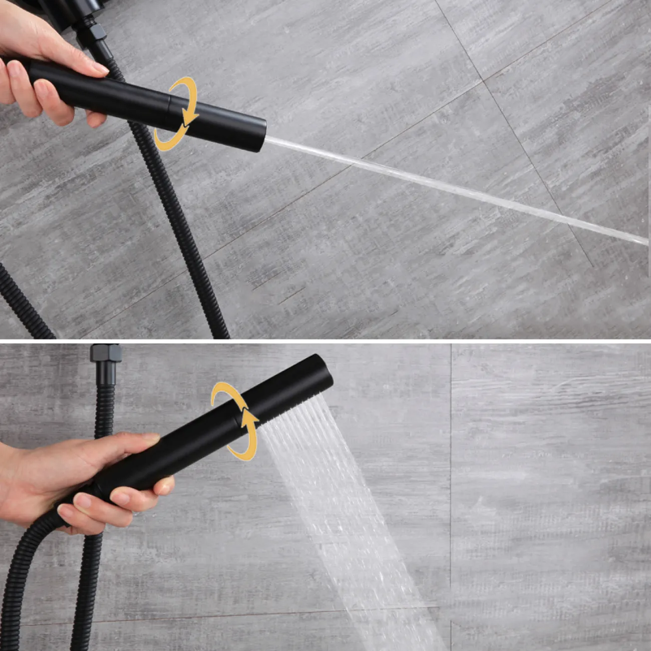 Креативный латунный смеситель с душем для ванной в Современном стиле LaLume MB21160-23