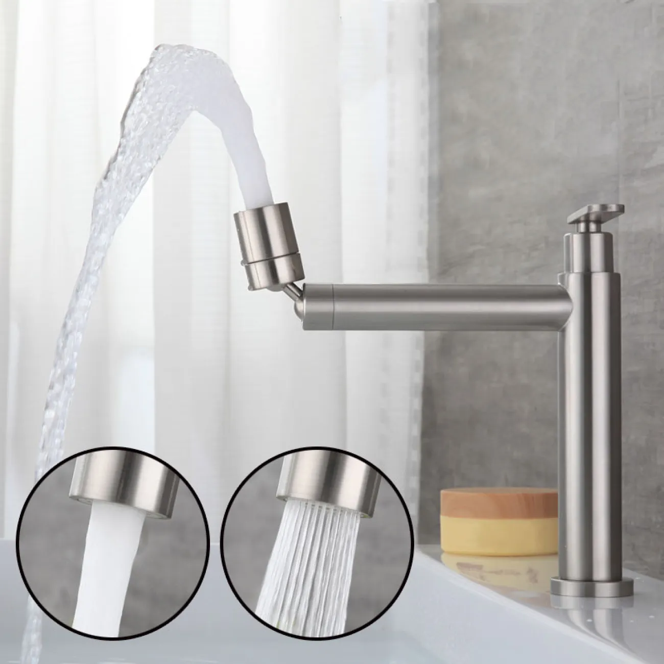 Минималистичный стальной смеситель для умывальника в Современном стиле LaLume MB21163-23