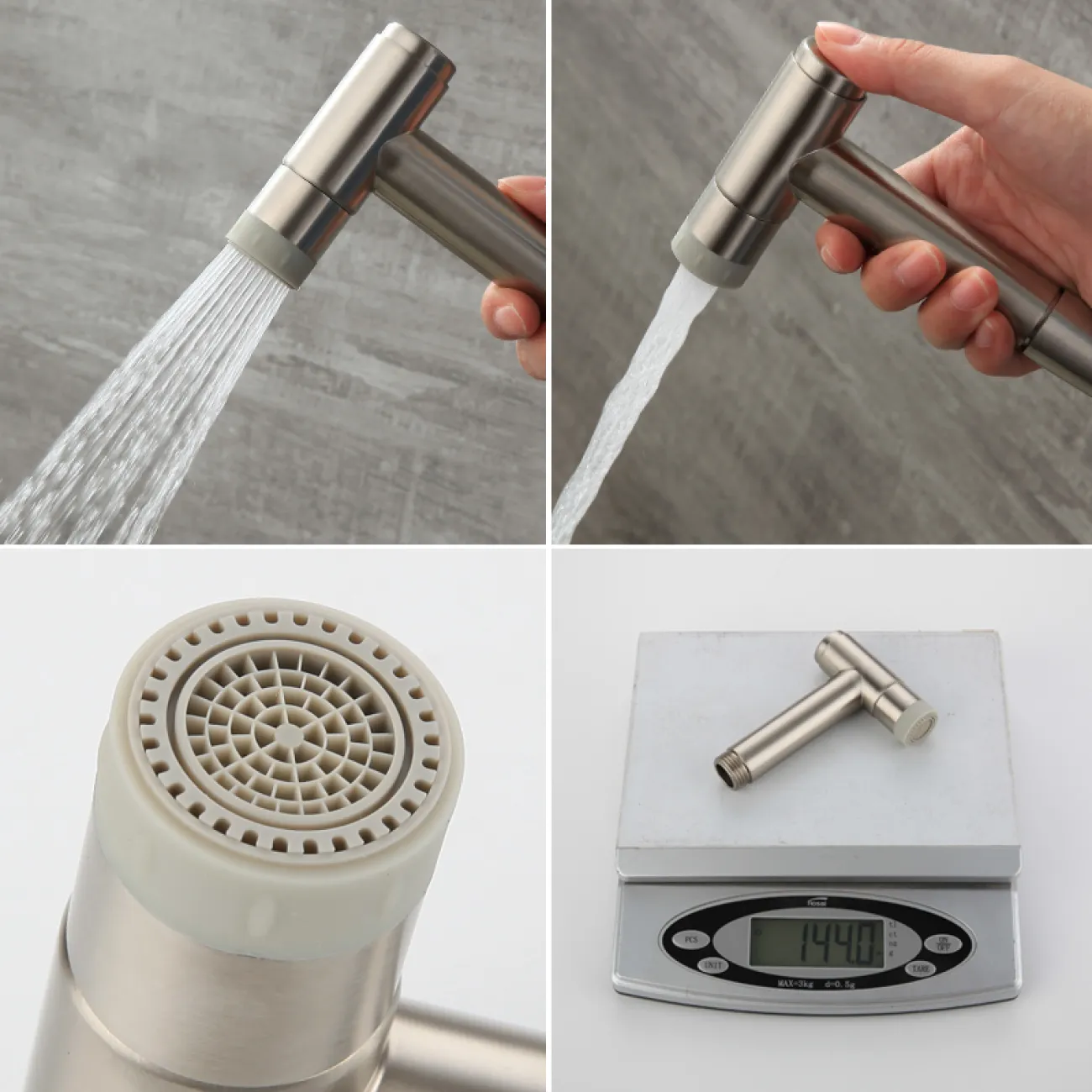 Минималистичный латунный смеситель с гигиеническим душем для ванной в Современном стиле LaLume MB21165-23 Минималистичный латунный смеситель с гигиеническим душем для ванной в Современном стиле LaLume MB21165-23