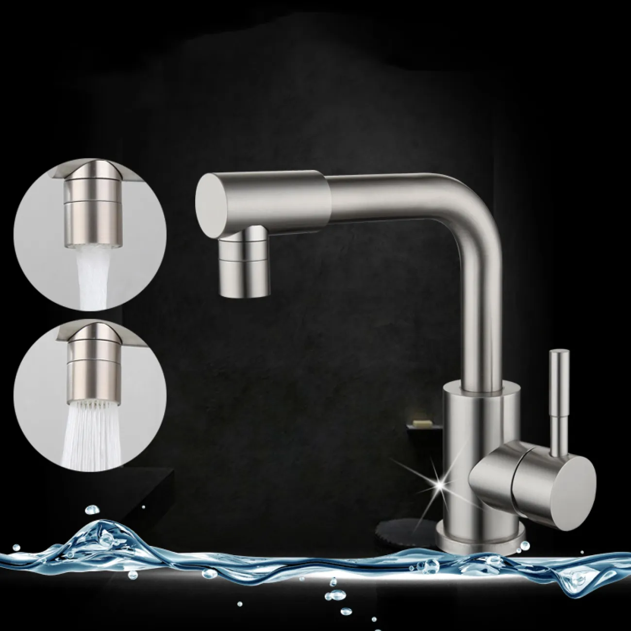 Роскошный стальной смеситель для умывальника в Современном стиле LaLume MB21167-23