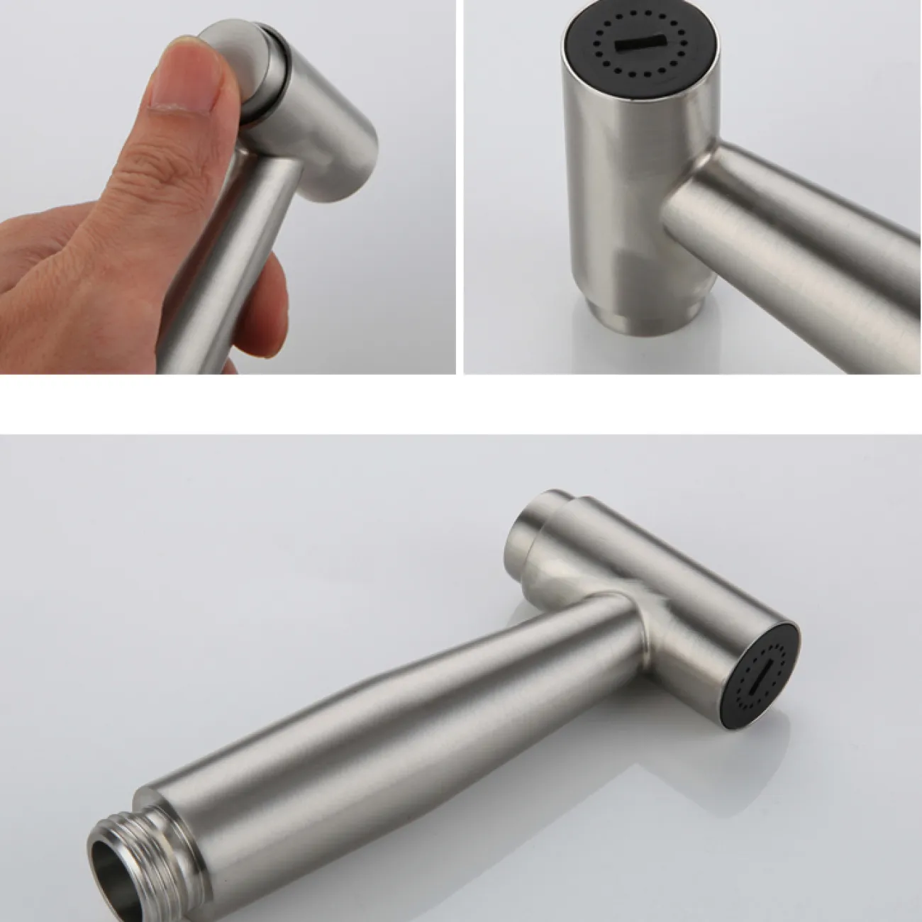 Минималистичный стальной смеситель с душем для ванной в Современном стиле LaLume MB21168-23