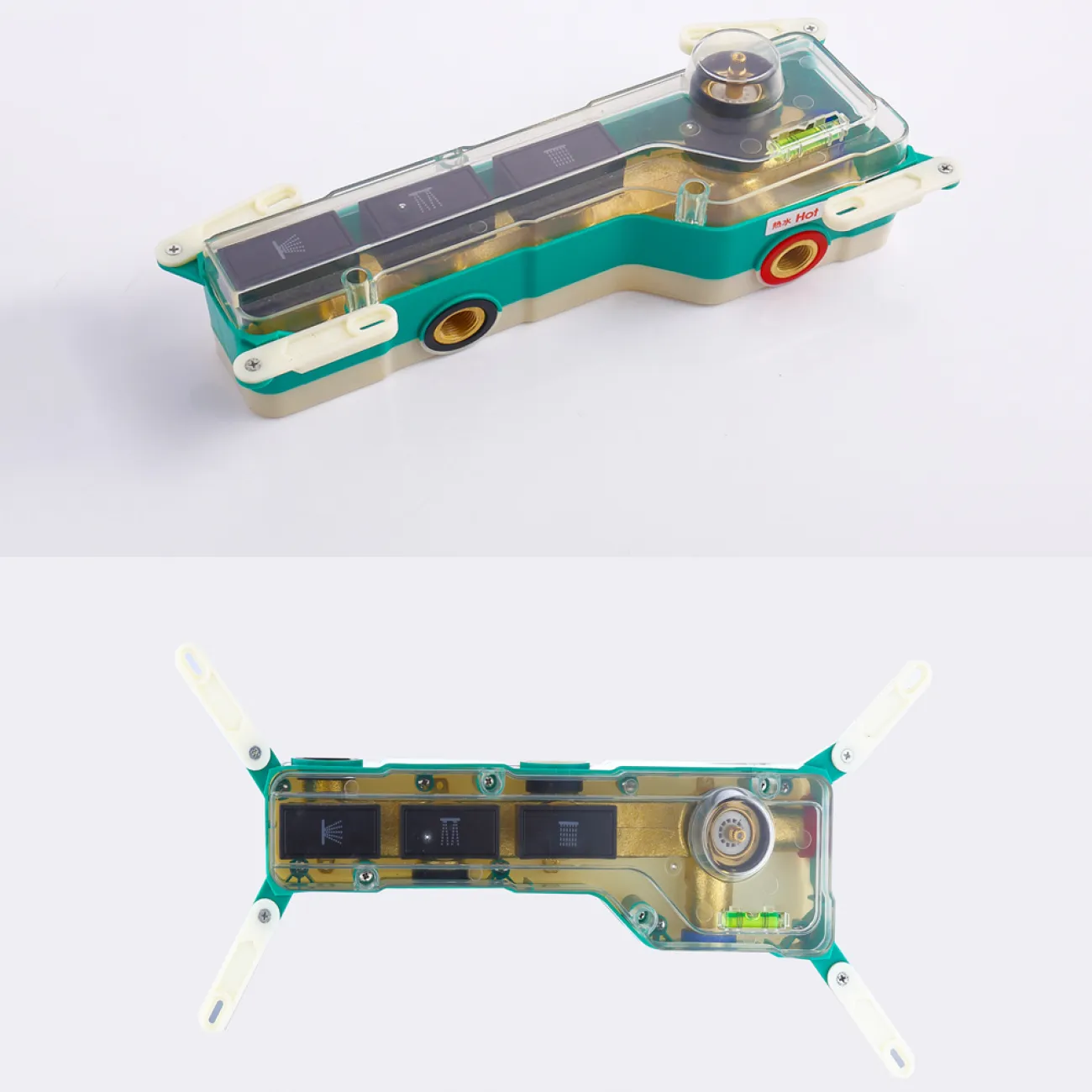 Роскошный латунный смеситель с тропическим душем для ванной в Современном стиле LaLume MB21171-23