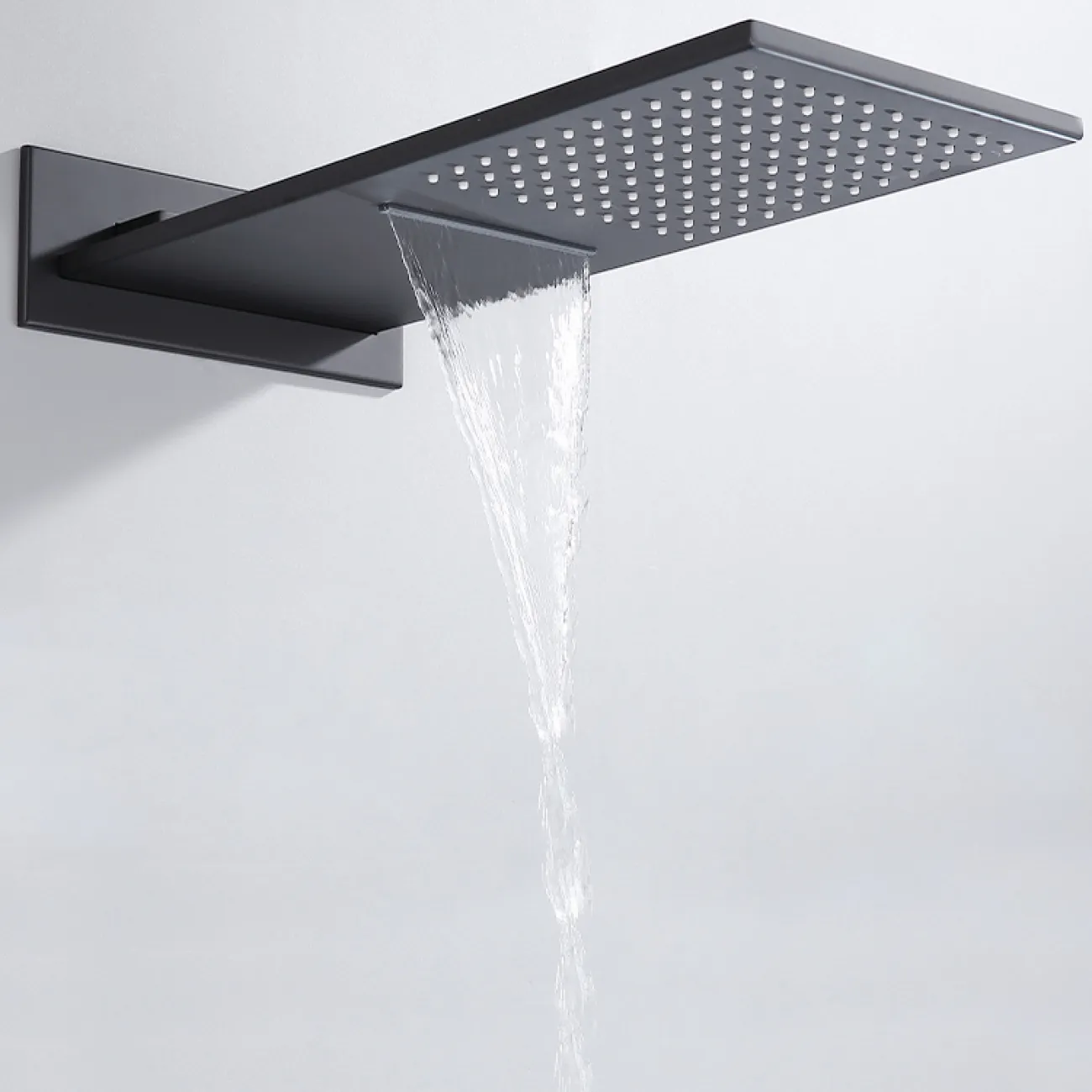 Роскошный латунный смеситель с тропическим душем для ванной в Современном стиле LaLume MB21171-23