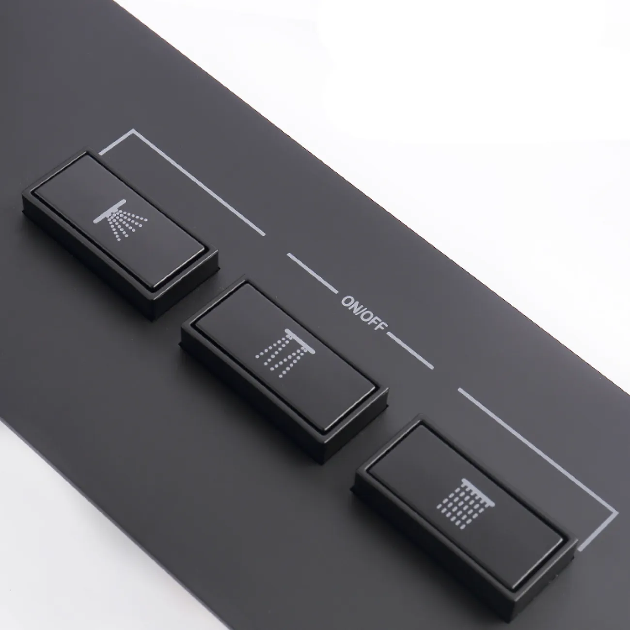 Роскошный латунный смеситель с тропическим душем для ванной в Современном стиле LaLume MB21171-23