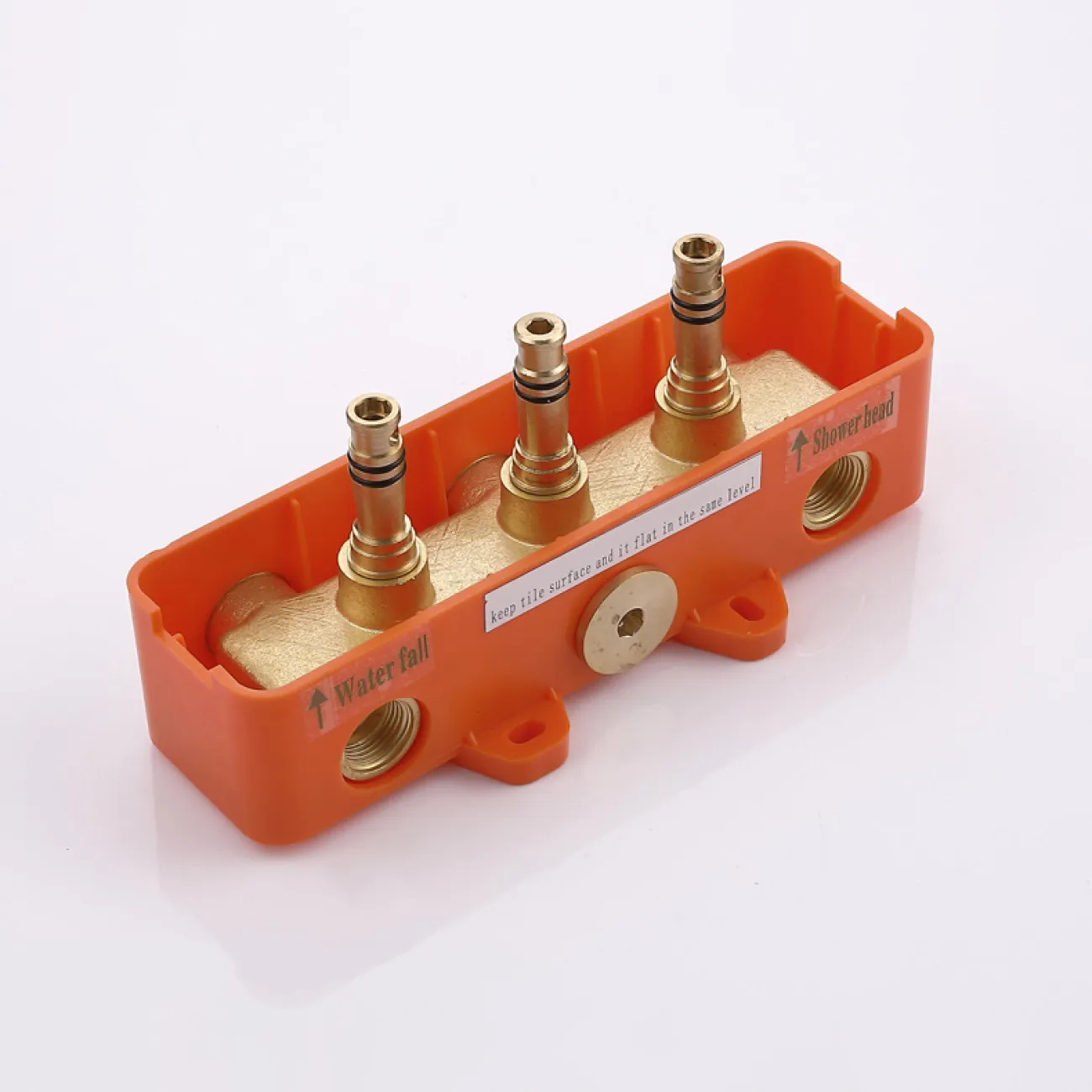 Минималистичный латунный смеситель с тропическим душем для ванной в Современном стиле LaLume MB21174-23