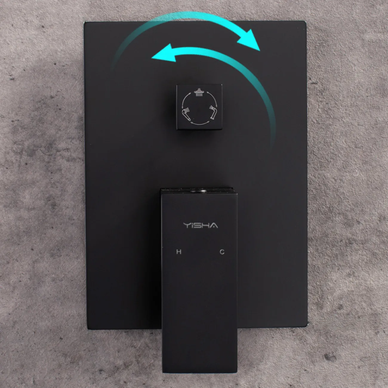 Минималистичный латунный смеситель с тропическим душем для ванной в Современном стиле LaLume MB21174-23