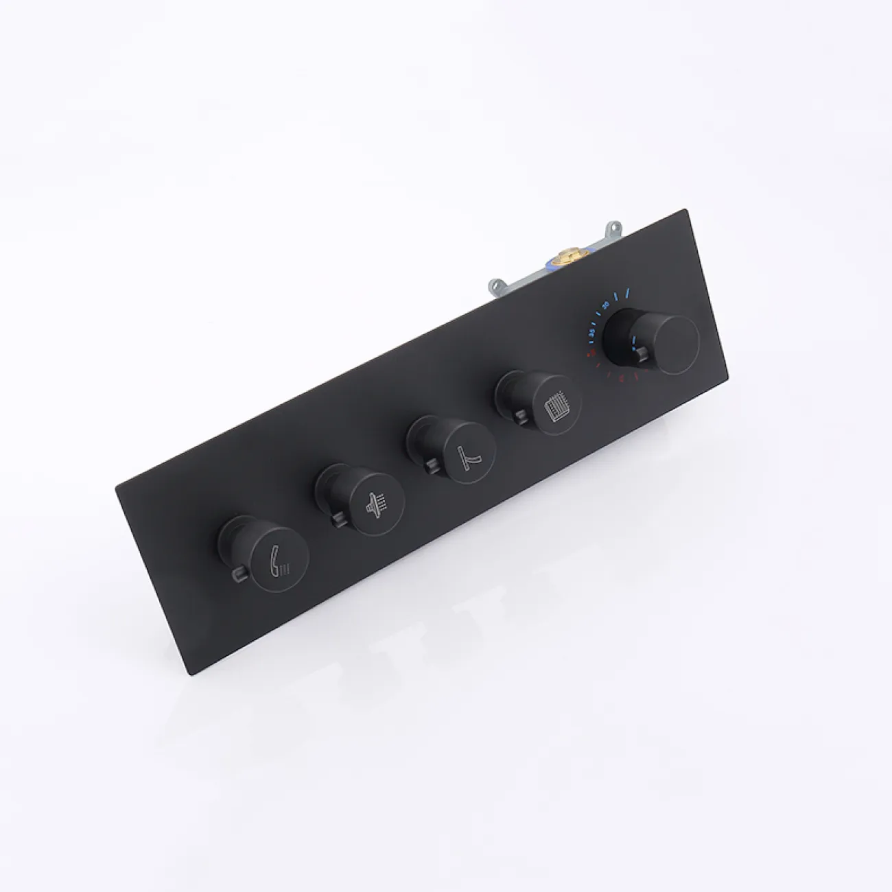 Изящный латунный смеситель с тропическим душем для ванной в Современном стиле LaLume MB21175-23