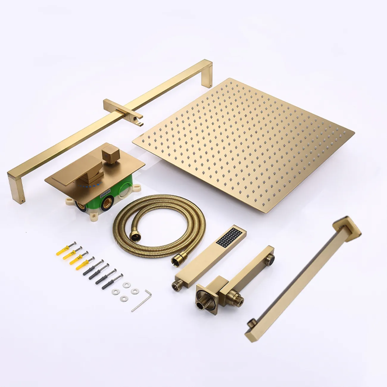 Роскошный латунный смеситель с тропическим душем для ванной в Современном стиле LaLume MB21177-23