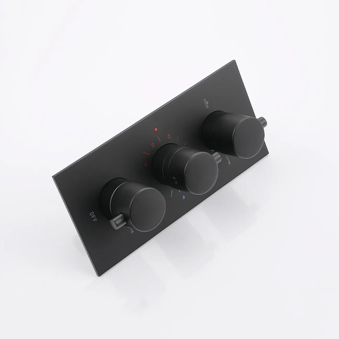 Минималистичный латунный смеситель с тропическим душем для ванной в Хай-тек стиле LaLume MB21179-23