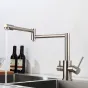 Креативный латунный смеситель для кухни в Хай-тек стиле LaLume MB21181-23