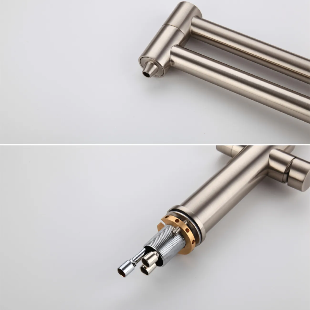 Креативный латунный смеситель для кухни в Хай-тек стиле LaLume MB21181-23