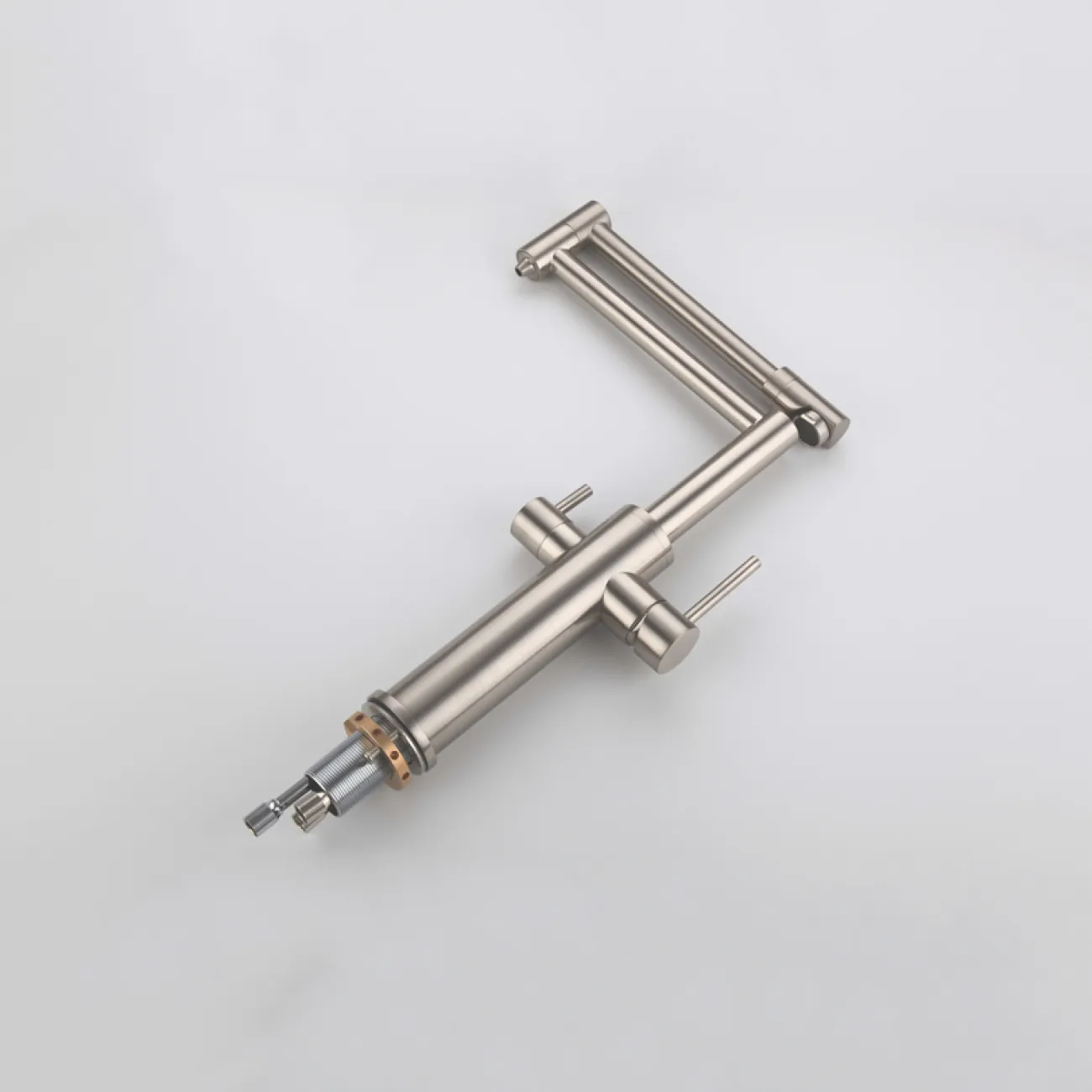 Креативный латунный смеситель для кухни в Хай-тек стиле LaLume MB21181-23