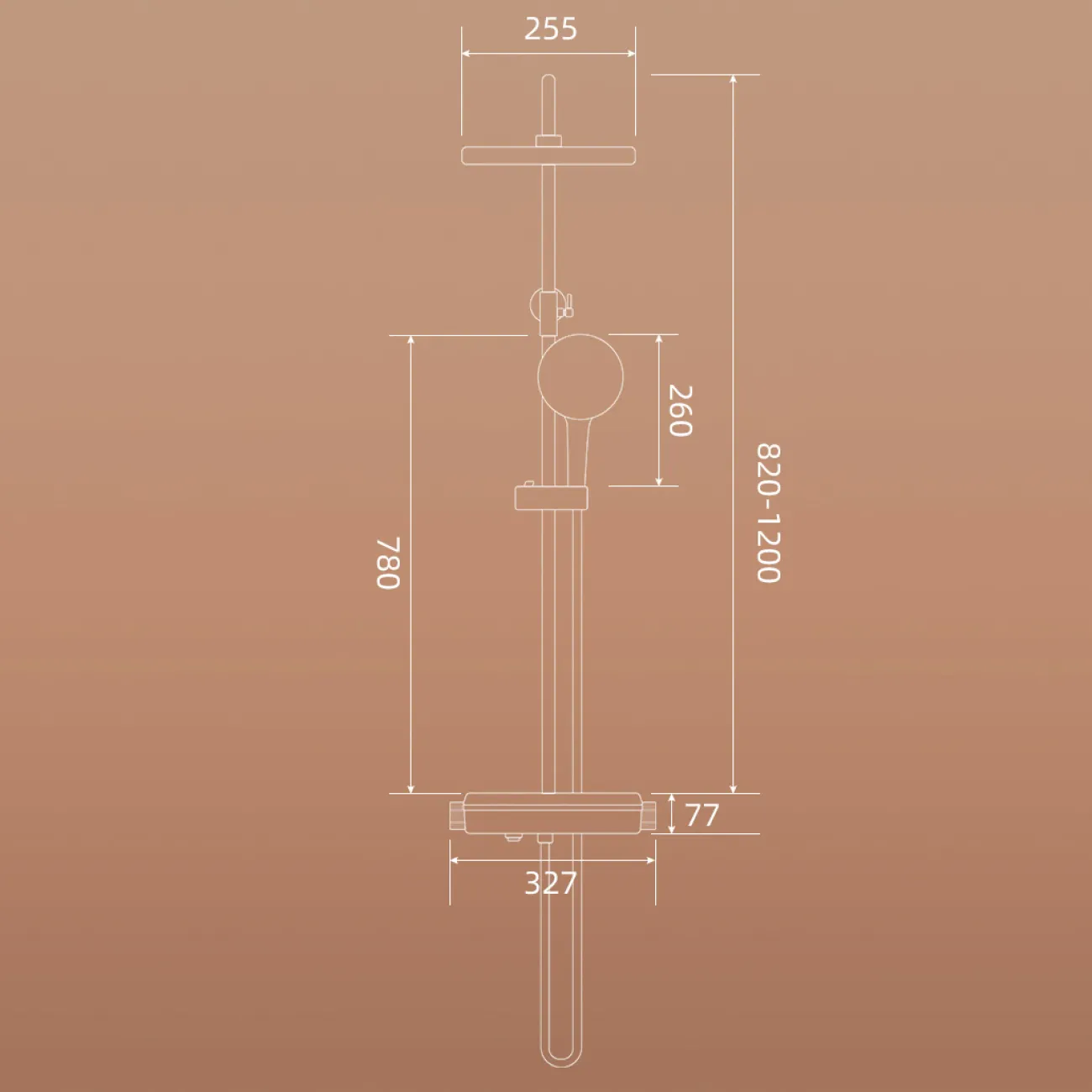 Креативный латунный смарт-смеситель с тропическим душем для ванной в Хай-тек стиле LaLume MB21182-23