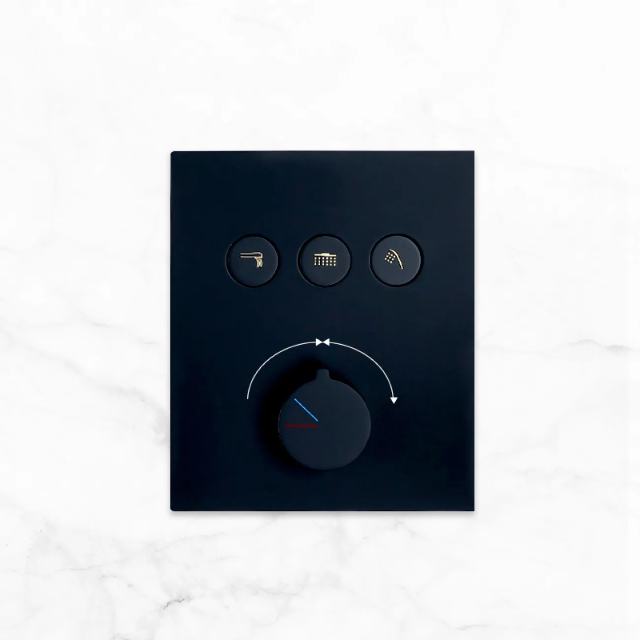 Минималистичный смеситель с тропическим душем для ванной в Современном стиле LaLume MB21183-23