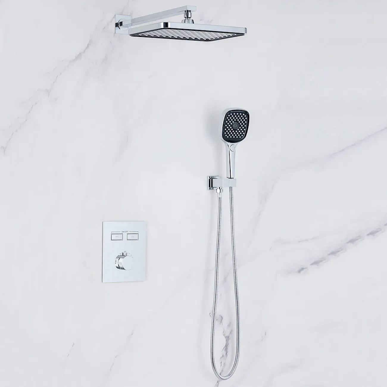 Изящный латунный тропический душ для ванной в Современном стиле LaLume MB21184-23