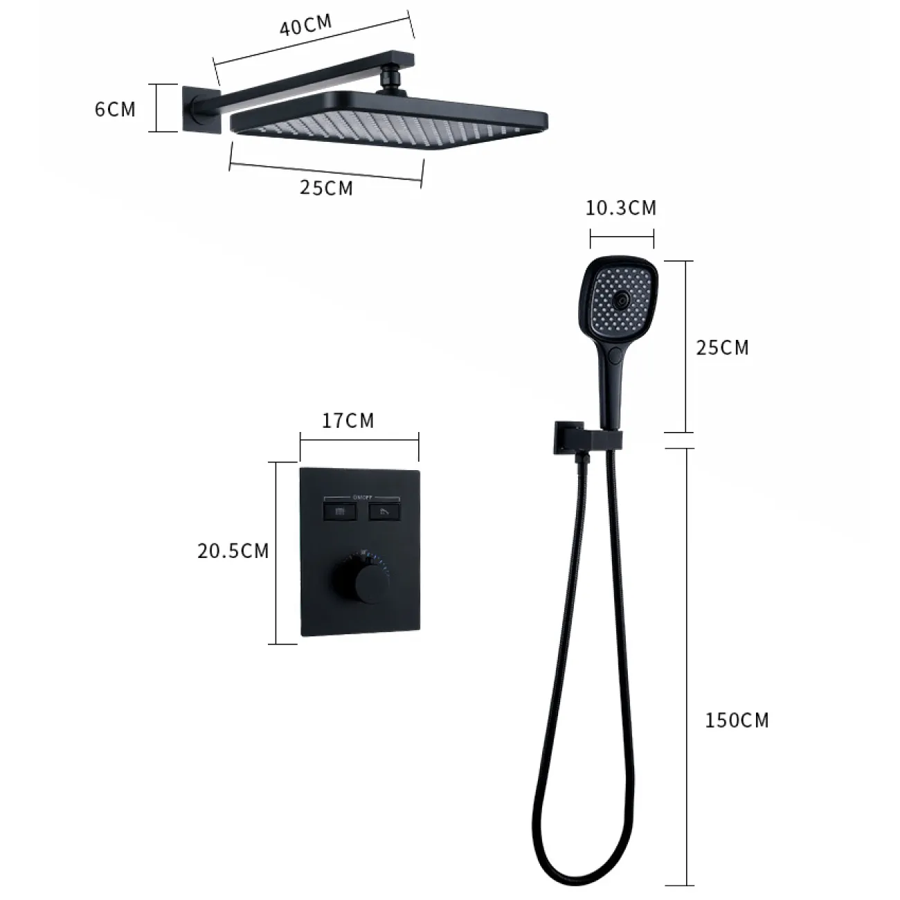 Изящный латунный тропический душ для ванной в Современном стиле LaLume MB21184-23