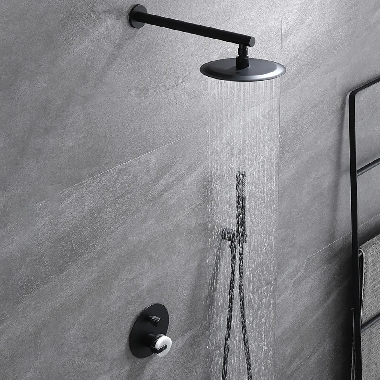 Минималистичный латунный тропический душ для ванной в Современном стиле LaLume MB21186-23