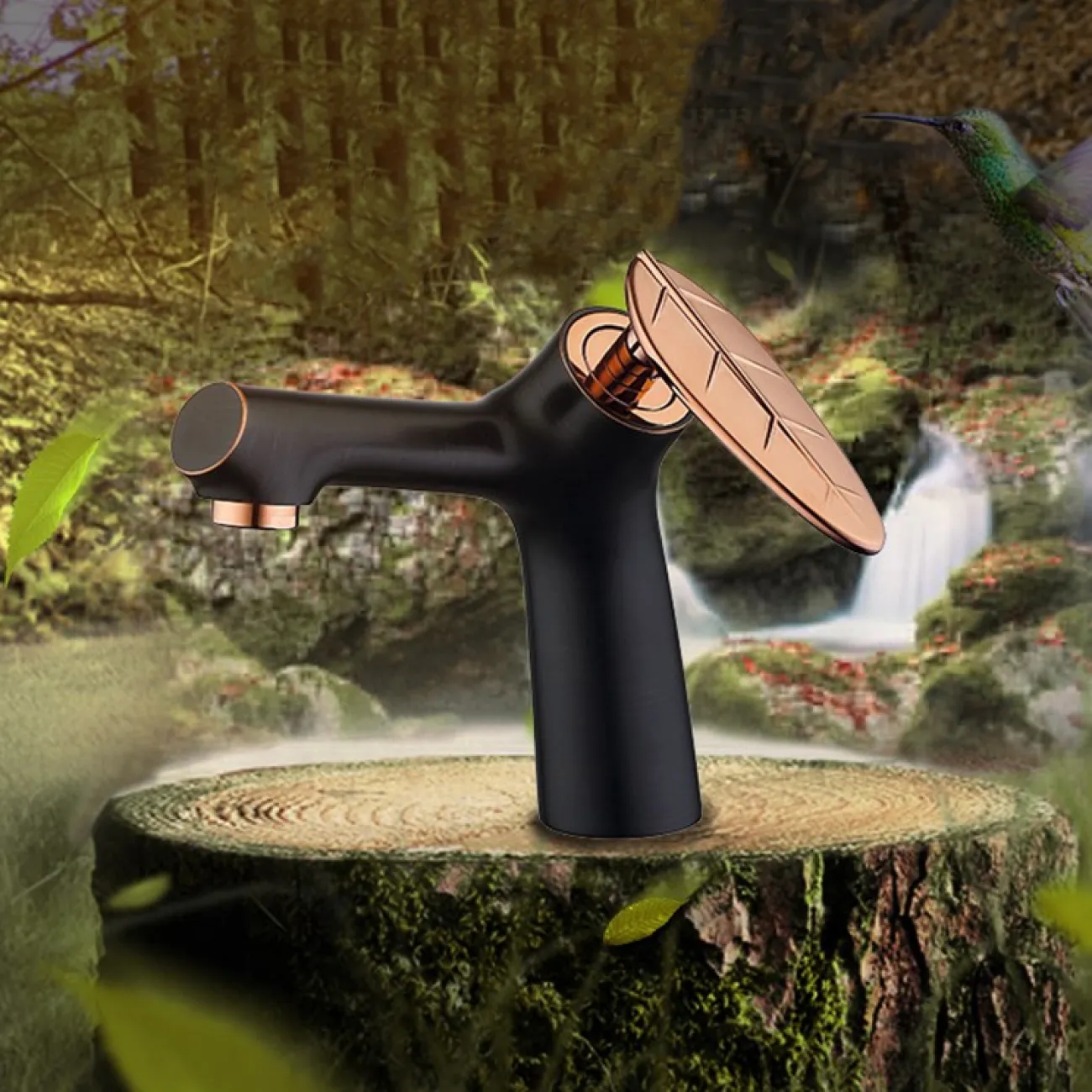 Креативный латунный смеситель для умывальника в Современном стиле LaLume MB21192-23