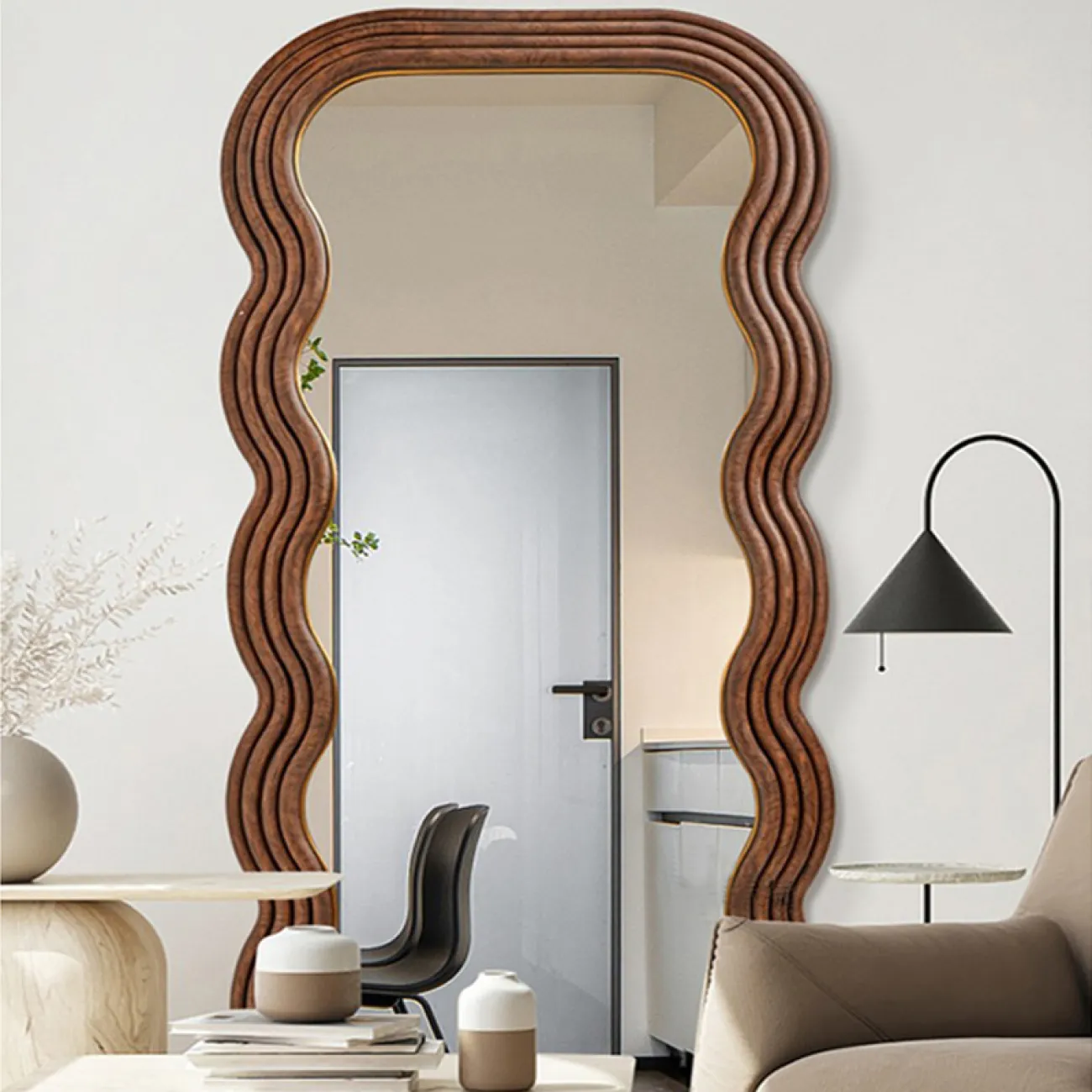 Роскошное напольное зеркало для гостиной в Скандинавском стиле LaLume DK21195-23