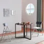 Компактный складной обеденный стол LaLume AR21215-23 с деревянной столешницей