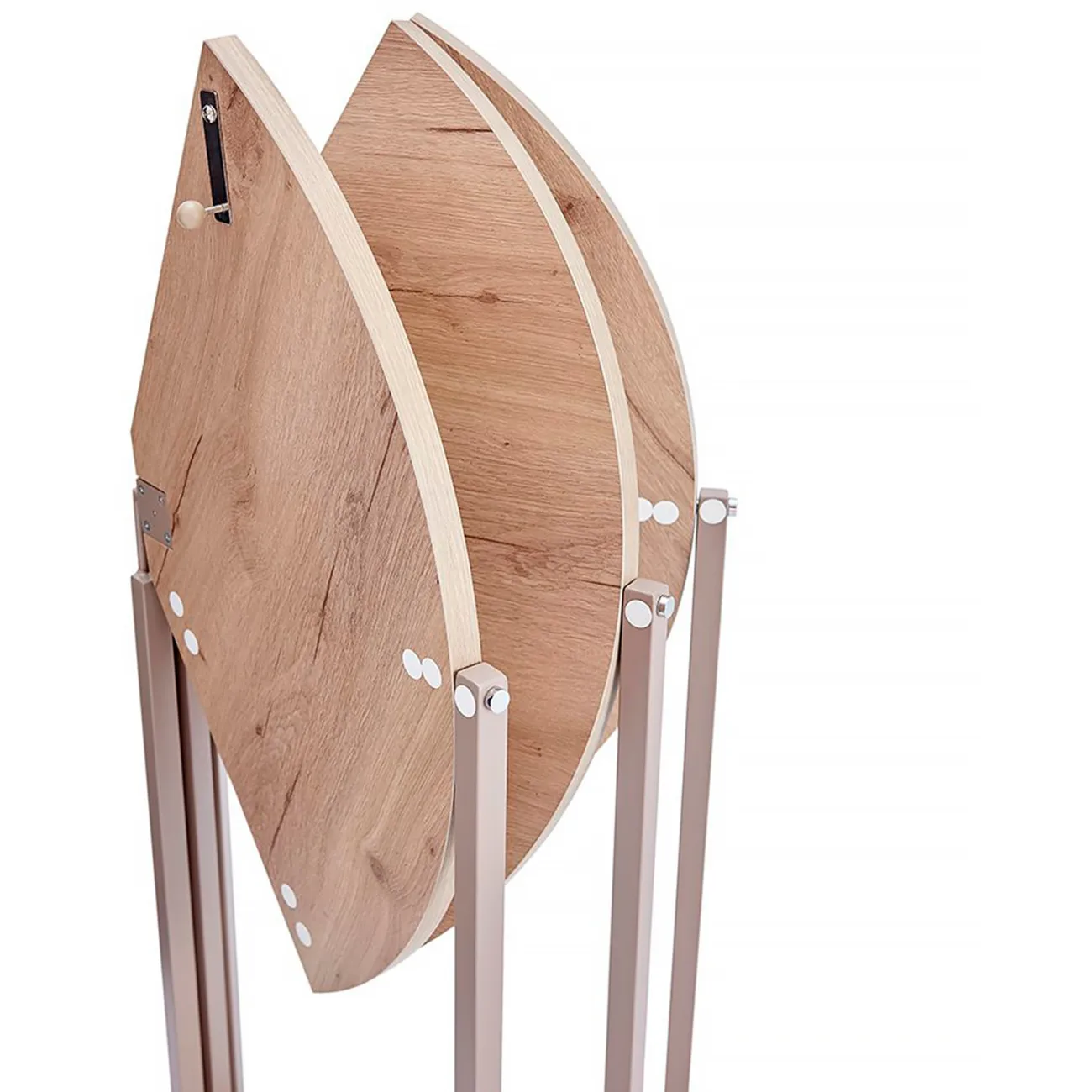 Компактный складной обеденный стол LaLume AR21215-23 с деревянной столешницей Компактный складной обеденный стол LaLume AR21215-23 с деревянной столешницей