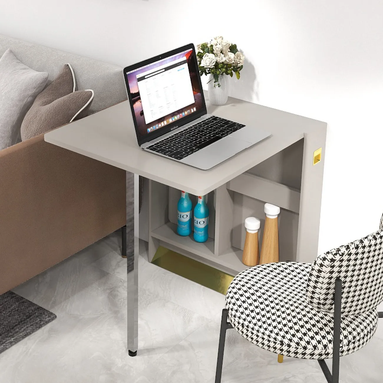 Ультратонкий складной обеденный стол LaLume AR21216-23