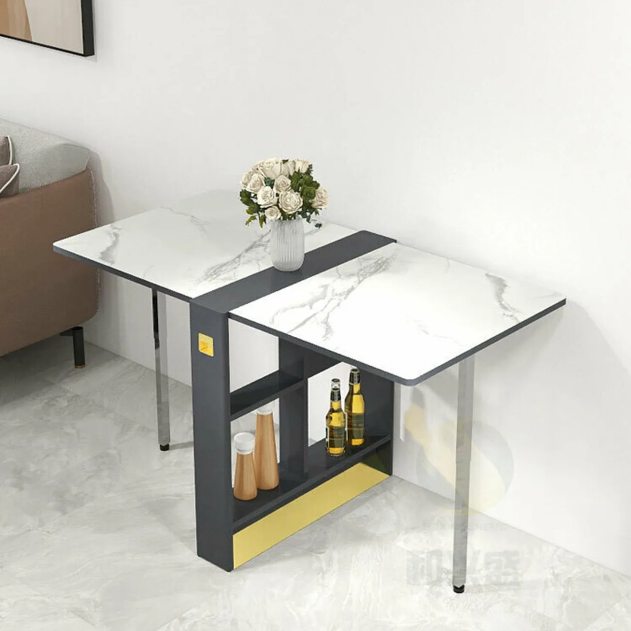 Ультратонкий складной обеденный стол LaLume AR21216-23